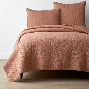 The Company Store Lightweight Voile Cotton Quilt Clay Full / Queen Mauve Pink